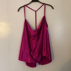 Pink Satin Halter Top